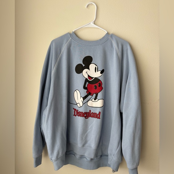 Disney Other - Disney Parks Disneyland Baby Blue Crewneck with Mickey Mouse Size XXL